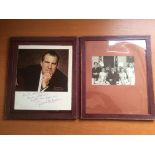 LEATHERETTE FOLDER WITH PHOTOS OF RICHARD NIXON SIGNED "MATT, FROM US ALL" AND "MATT OLD SPORT,