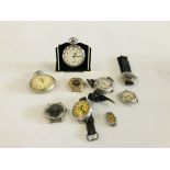 A GROUP OF ASSORTED VINTAGE WRIST WATCHES,
