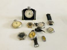 A GROUP OF ASSORTED VINTAGE WRIST WATCHES,