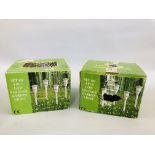 2 BOXED AS NEW 4 PC LOW VOLTAGE GARDEN LIGHT SET - SOLD AS SEEN.