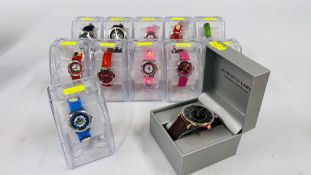 BANKRUPTCY STOCK - 12 X BOXED CITRON WRIST WATCHES VARIOUS DESIGNS.