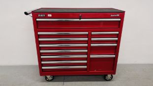 A SEALEY SUPERLINE PRO WHEELED 12 DRAWER TOOL CABINET, W 105CM, D 47CM,