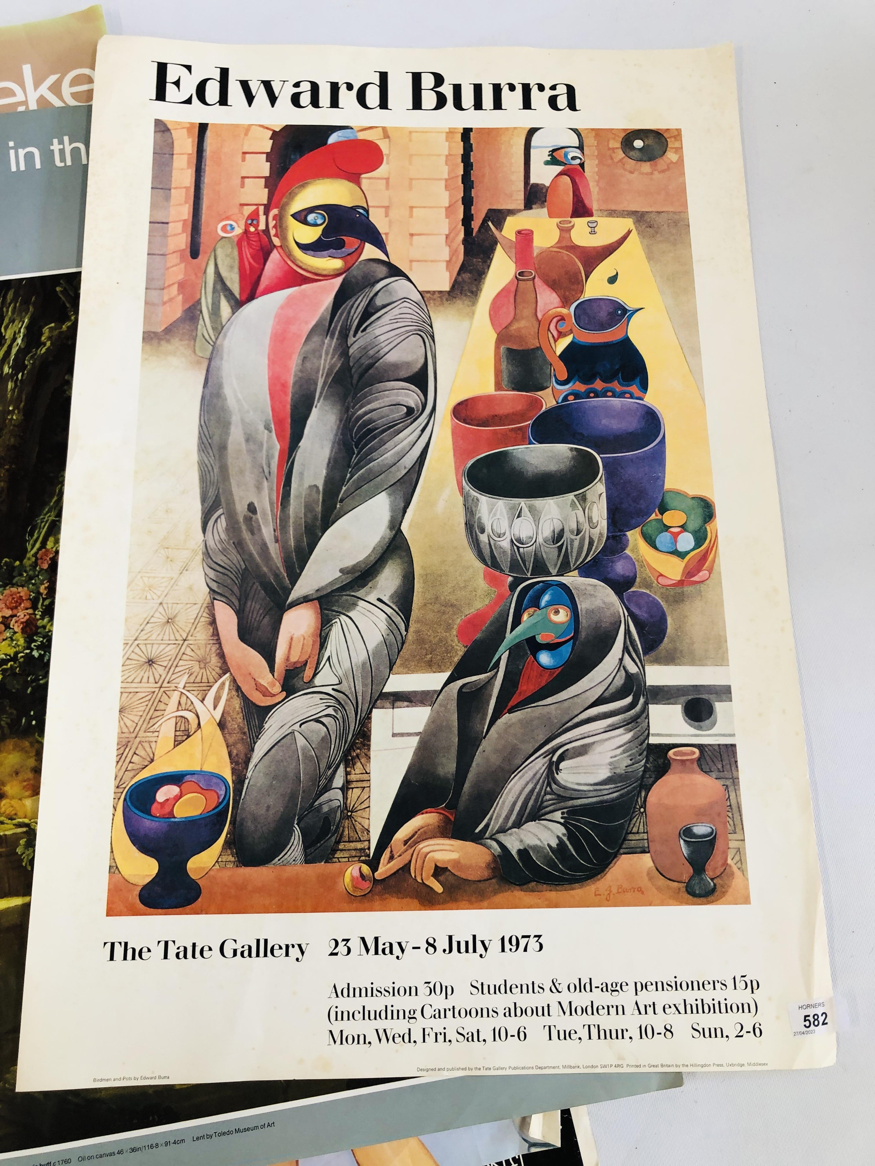 A COLLECTION OF 9 POSTERS FROM THE 1970's EXHIBITIONS TO INCLUDE EDWARD BURRA, - Bild 2 aus 10