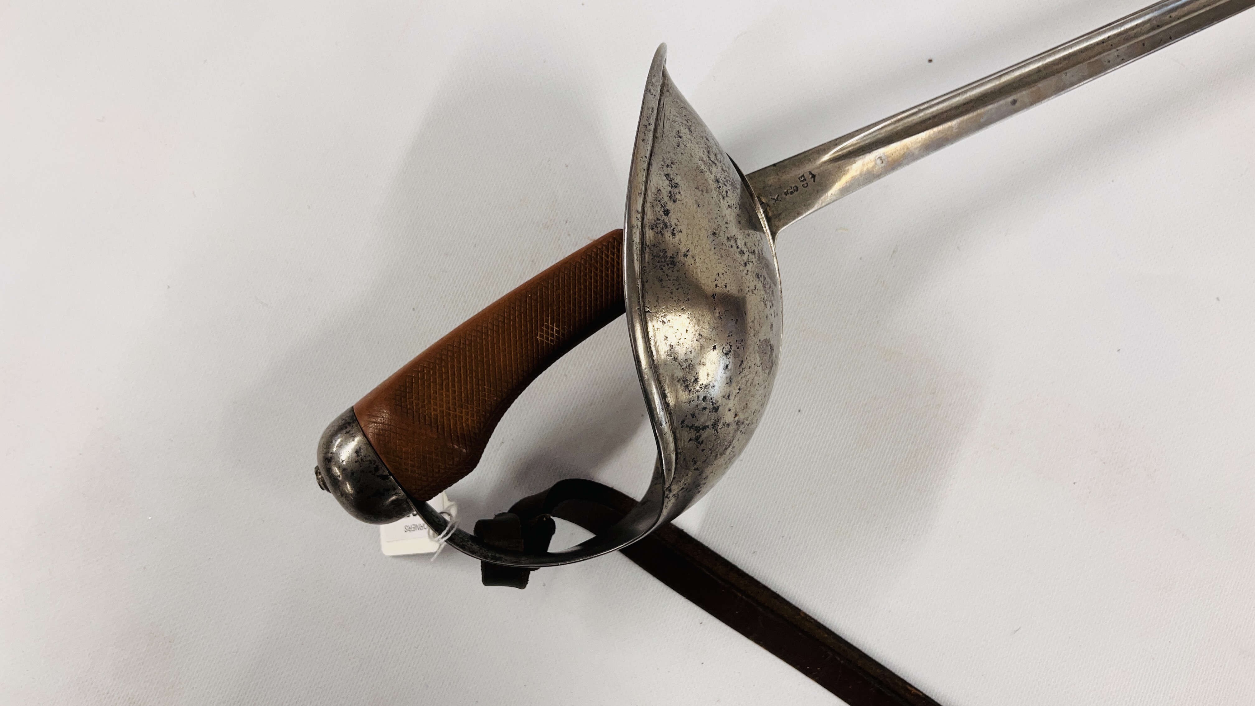 BRITISH 1908 PATTERN CAVALRY TROOPERS SWORD WITH BASKET HILT (NO SCABBARD). - Image 10 of 17