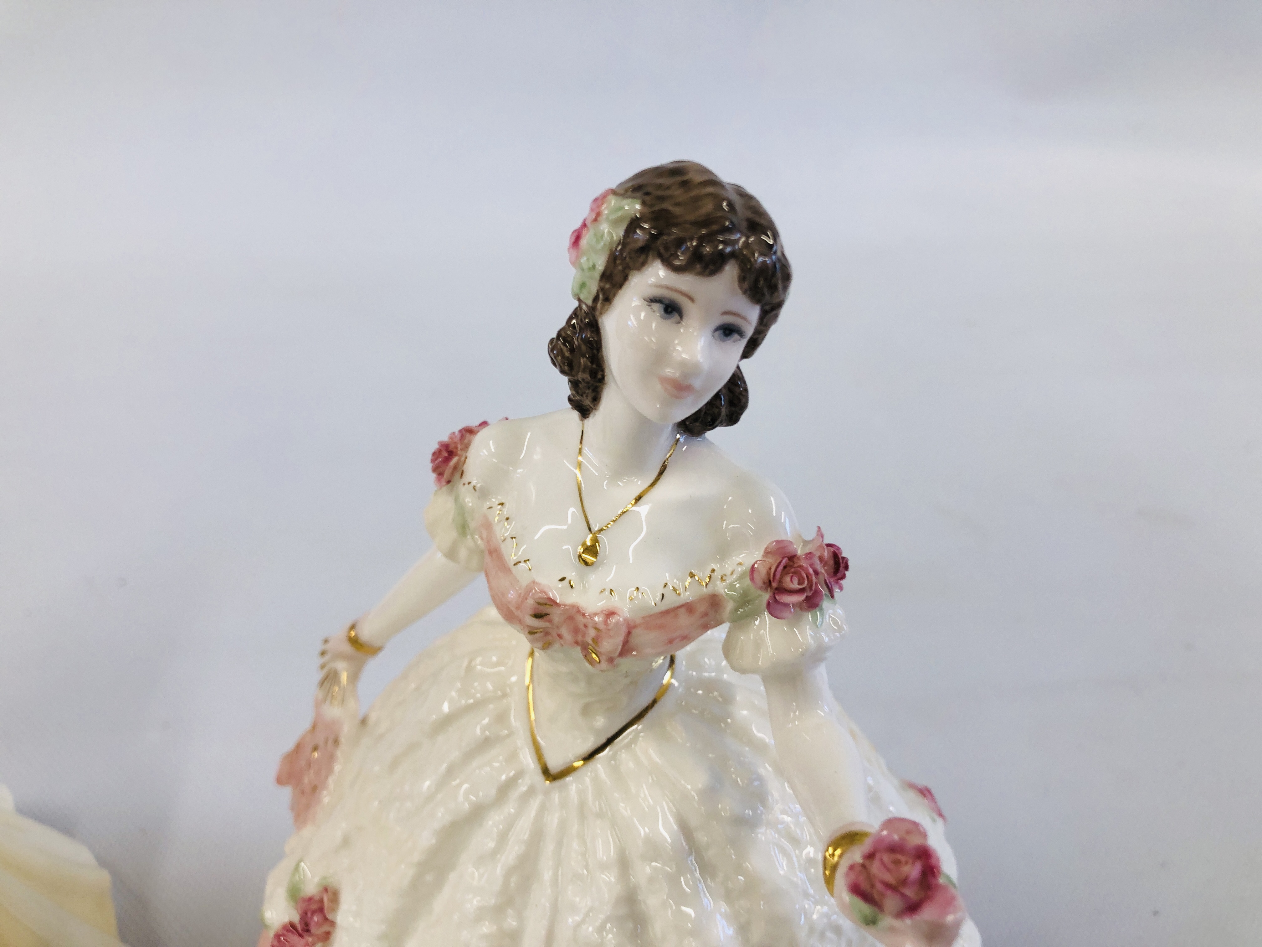 TWO COALPORT FIGURINES TO INCLUDE HOLLY BRIGHT CW514 14/7500 AND OLIVIA (A/F) CW321 No. 4.643. - Image 2 of 8