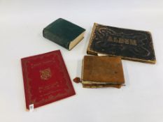 AN ALBUM CONTAINING VICTORIAN CUTTINGS AND EPHEMERA CONTAINING SOME AUTOGRAPHS ALONG WITH IDEAL