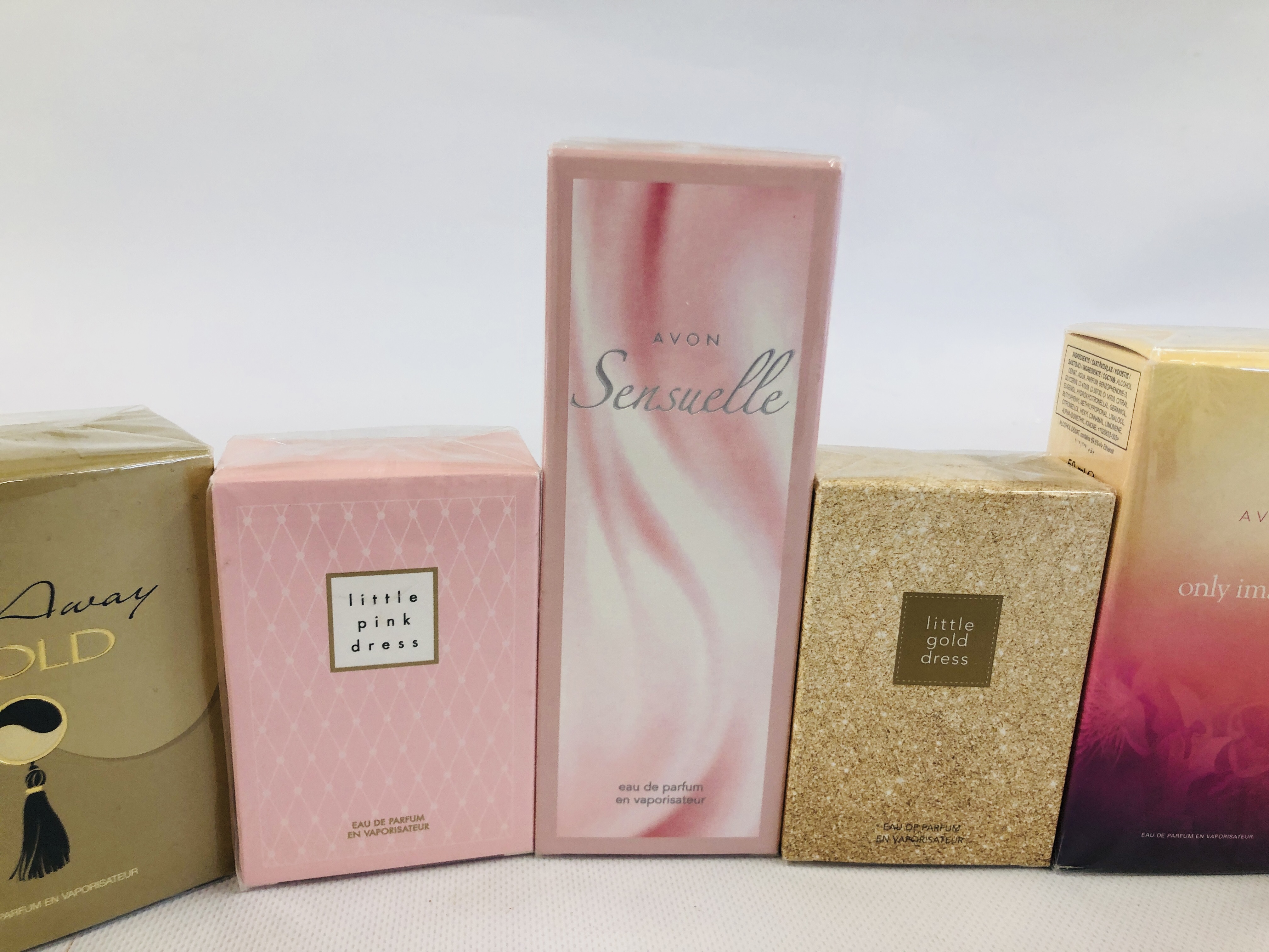 A GROUP OF 9 AVON PARFUMS TO INCLUDE LITTLE PINK DRESS, FAR AWAY, SENSUEILE, - Image 3 of 4