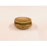 A VINTAGE CIRCULAR GILT FINISH PATCH POT DIAMETER 3.5CM.