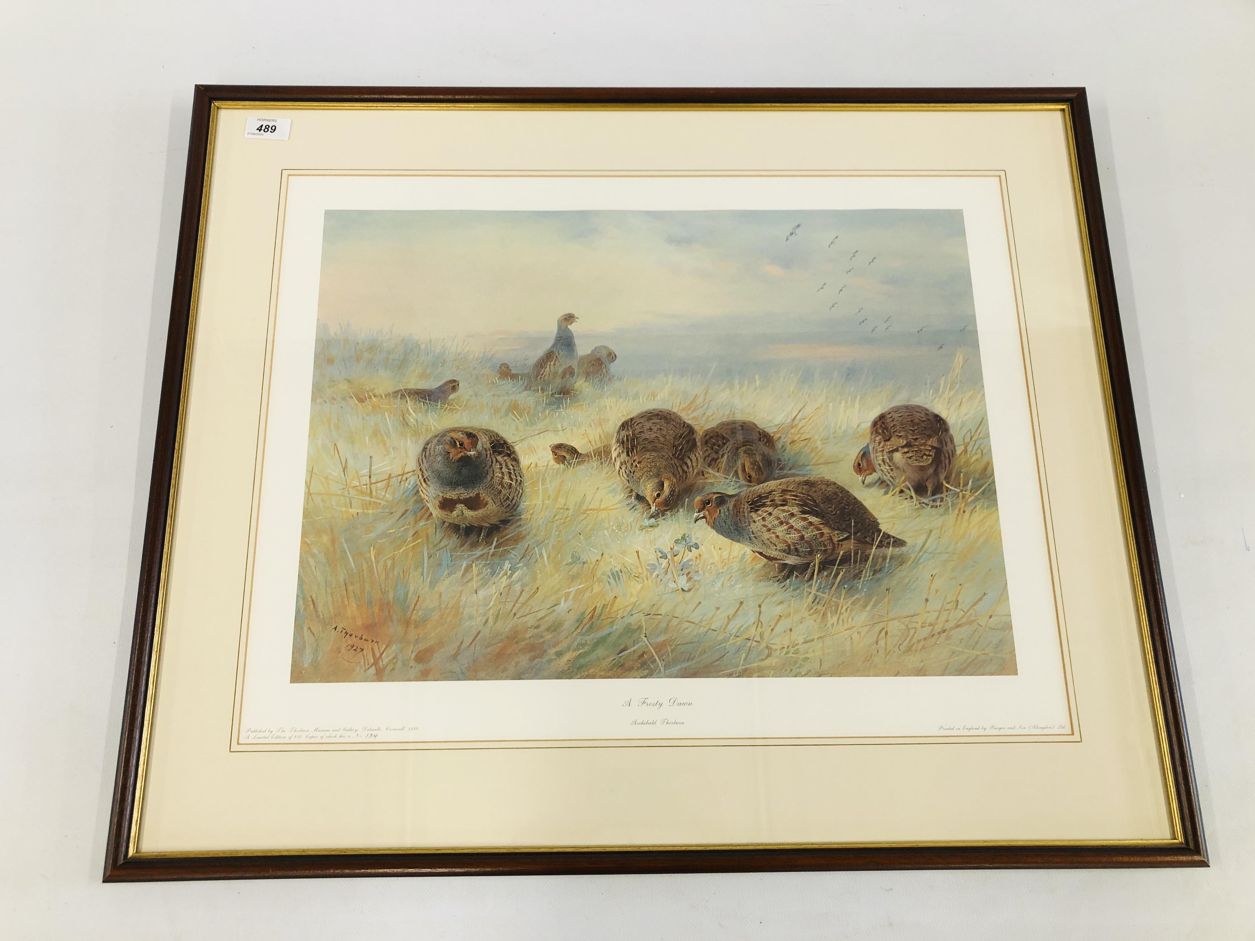 PRINT - ARCHIBALD THORBURN - A FROSTY DAWN LTD EDITION 134 OF 850 BY THORBURN MUSEUM AND GALLERY