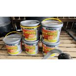 5 X 5 LITRE TUBS OF NEW RONSEAL ONE COAT TIMBER CAR "HARVEST GOLD".