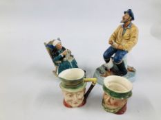 A ROYAL DOULTON FIGURE OF "THE SEAFARER" HN2455 H 22CM ALONG WITH ROYAL DOULTON FIGURE OF