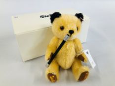 A "STEIFF" SOOTY TEDDY 664137 (BOXED WITH CERTIFICATE).
