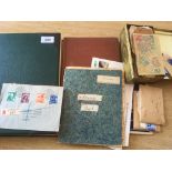 STAMP COLLECTION IN TWO ALBUMS AND LOOSE, GB FROM 1d BLACK,