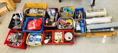 13 X BOXES CONTAINING A QUANTITY OF PLUMBING EQUIPMENT AND ACCESSORIES TO INCLUDE PLASTIC AND