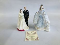 TWO ROYAL DOULTON FIGURINES TO INCLUDE H.M THE QUEEN AND H.R.