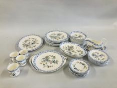 A ROYAL DOULTON CONISTON 8 PLACE SETTING DINNER SERVICE.