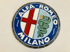 (R) ALFA ROMEO WALL PLAQUE