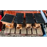 THREE 110MM RECTANGULAR GRATE BOTTLE GULLEYS ALONG WITH SQUARE GRATE BOTTLE GULLEY.