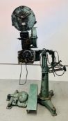 A VINTAGE CINEMA PROJECTOR, UNKNOWN MAKE / MODEL INCOMPLETE, COLLECTORS ITEM ONLY,