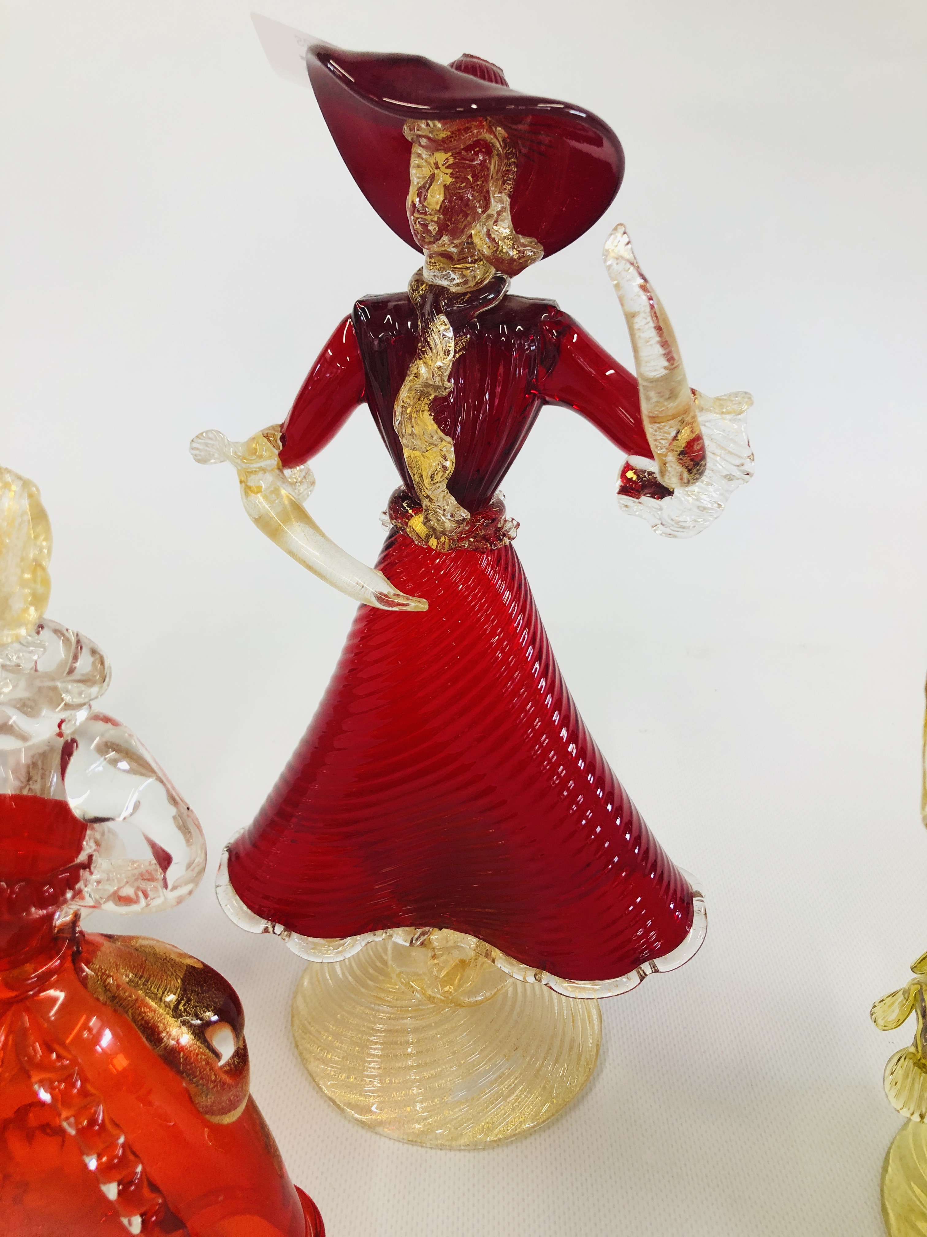 5 MURANO GLASS FIGURES APPROX H 29CM. - Image 4 of 7