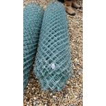 1 X ROLL OF GREEN GALVANIZED CHAIN LINK FENCING 120CM H.