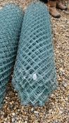 1 X ROLL OF GREEN GALVANIZED CHAIN LINK FENCING 120CM H.