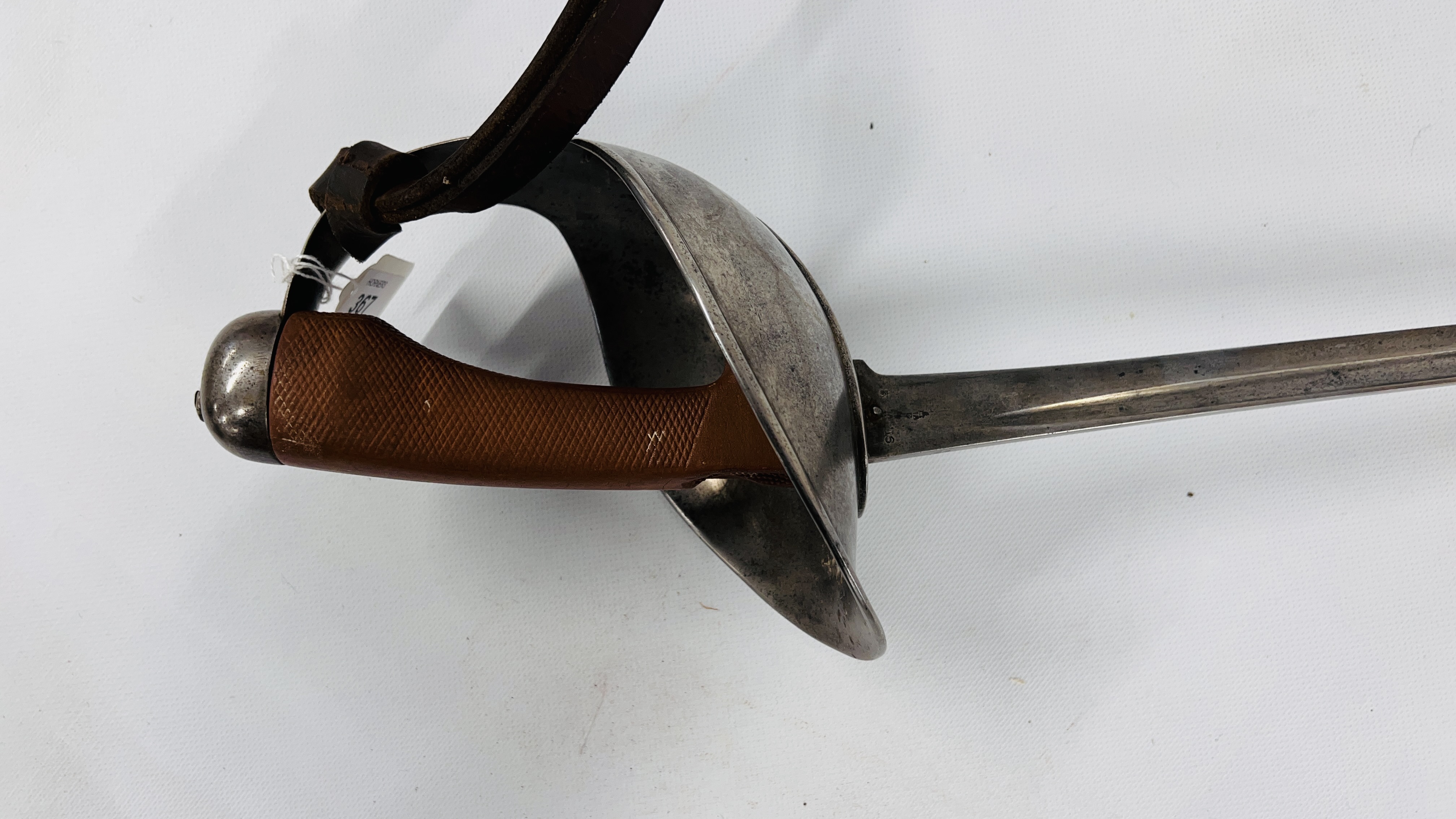 BRITISH 1908 PATTERN CAVALRY TROOPERS SWORD WITH BASKET HILT (NO SCABBARD). - Image 2 of 17