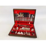 A MAHOGANY CASED CANTEEN OF CUTLERY APPROXIMATELY 101 PIECES.