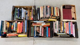 6 LARGE BOXES CONTAINING APPROXIMATELY 170 TITLES OF WOODWORKING AND CABINET MAKING BOOKS ETC.