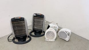 6 VARIOUS FAN HEATERS INCLUDING DAEWOO - SOLD AS SEEN.