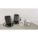 6 VARIOUS FAN HEATERS INCLUDING DAEWOO - SOLD AS SEEN.