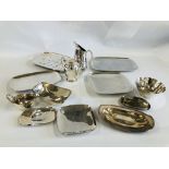 A COLLECTION OF APPROX 11 PIECES OF GOOD QUALITY PLATED WARE MARKED "REED & BARTON" ALONG WITH AN