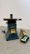 A PROFESSIONAL AXMINSTER BENCH MOUNT VERTICAL SPINDLE SANDER - MODEL OUS-T WITH ACCESSORIES - SOLD