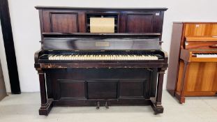 A VINTAGE STROHMENGER PIANOLA PLUS ELEVEN PIANOLA ROLLS FOR RESTORATION.