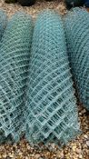 1 X ROLL OF GREEN GALVANIZED CHAIN LINK FENCING 120CM H.