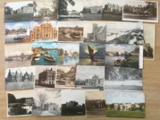 PACKET OF MAINLY NORFOLK POSTCARDS, COUNTRY HOUSES, BROADS ETC.