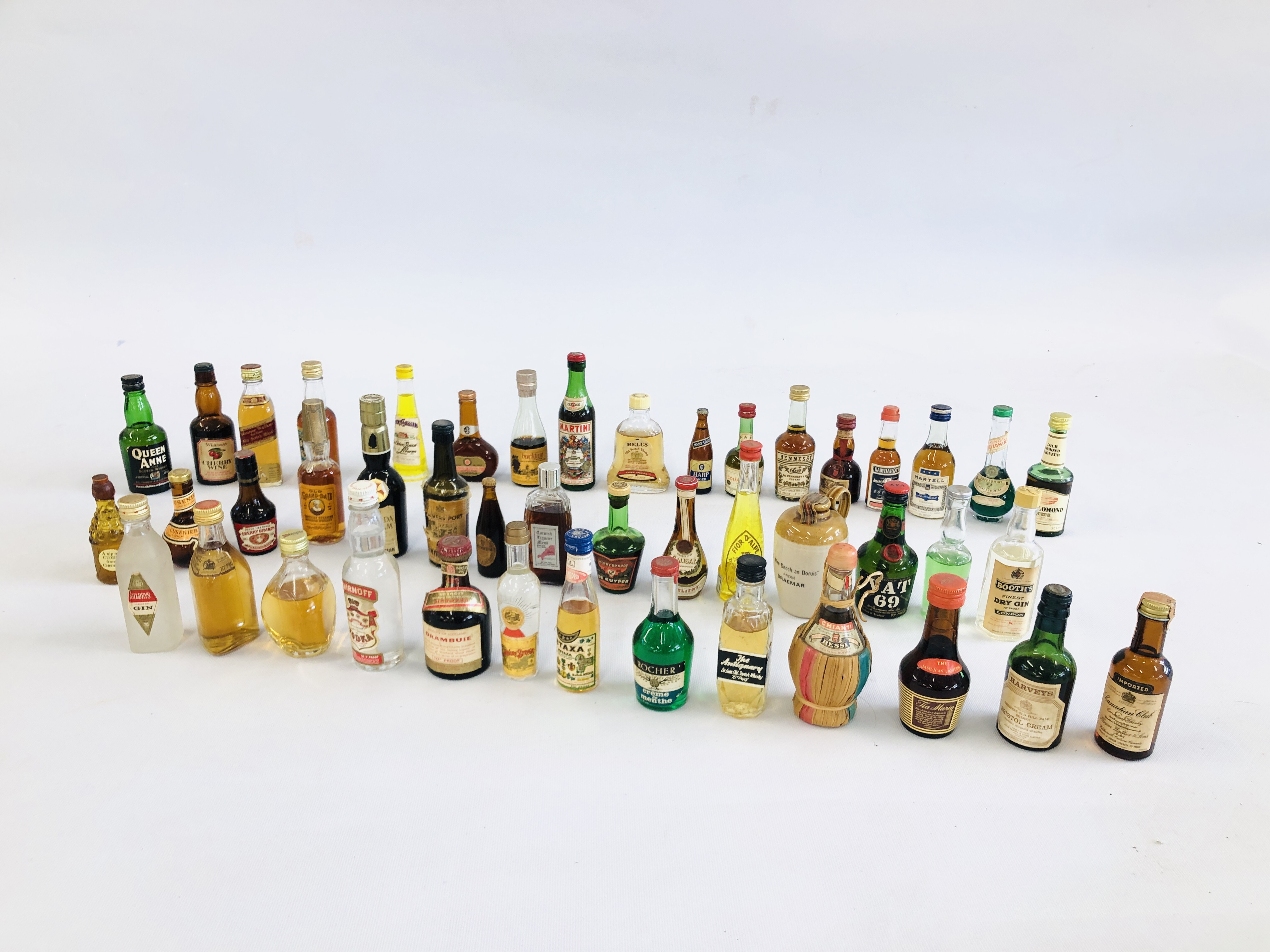 A COLLECTION OF APPROX 49 MINIATURES (AS CLEARED)