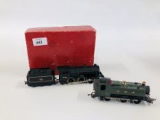 A LIMA 00 GAUGE ENGINE ALONG WITH BOXED 23 BR MAIN LINE 4-4-0 ENGINE AND TENDER.