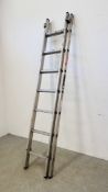 A YOUNGMAN 100 SEVEN TREAD ALUMINIUM DOUBLE EXTENSION LADDER.