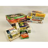 8 VINTAGE BOXED GAMES ETC. TO INCLUDE ROD HULL'S EMU GAME, PUZZLETOWN ETC.
