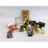 2 X BOXES OF COLLECTABLES TO INCLUDE GLASS DISPLAY, PEWTER TANKARDS,