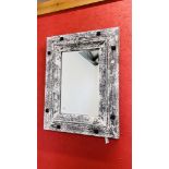 DESIGNER WEATHERED MIRROR, W 92.5CM X D 7CM X H 71.5CM.