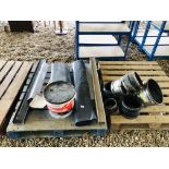 SIX FLEXSEAL COUPLINGS VARIOUS SIZES + A 1000 VOLT INSULATED SHOVEL,