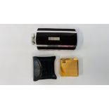 AN ART DECO STYLE RONSON ENAMELLED LIGHTER AND CASE ALONG WITH MARUMAN HALLEY K22G PLATED