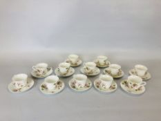 A WEDGWOOD 24 PIECE COFFEE SET, APPLE BLOSSOM DESIGN.