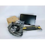 A FUJITSU 19 INCH MONITOR MODEL LE91BW ALONG WITH BOXED BUILDER KEYBOARD ETC - SOLD AS SEEN.