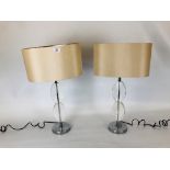 A PAIR OF MODERN NEXT TABLE LAMPS, H 58.5CM - SOLD AS SEEN.
