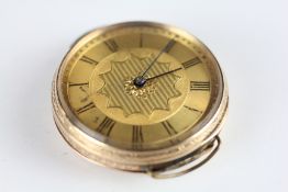AN ANTIQUE AMERICAN WALTHAM POCKET WATCH WITH KEY CASED STAMPED 10C AB 185,
