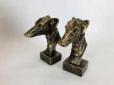 (R) 2 CAST GREYHOUND HEADS