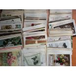 BOX OF MIXED MAINLY GREETINGS CARDS